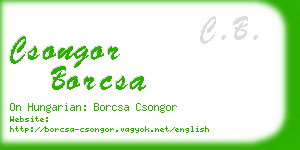 csongor borcsa business card